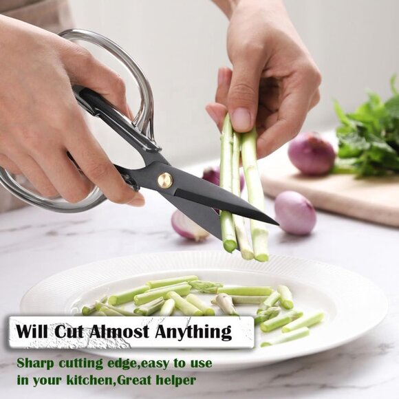 Kitchen Shears Scissors & Sharp Scissors, ARCHIKING 7.7inch Cooking Scissors, Me - Picture 4 of 5